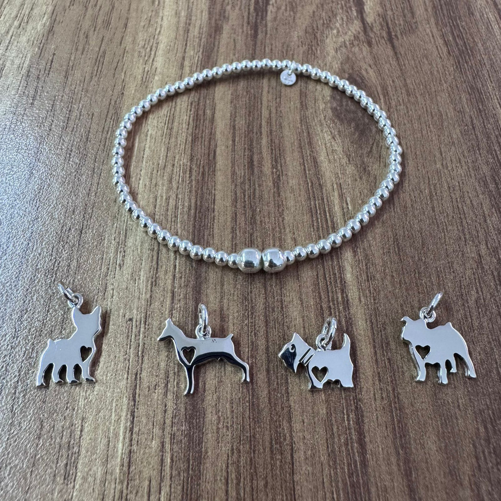 Pulsera De Plata 925 Con Dije De Perro Mascota Agalea Bulldog 5 Cm 16 Cm - Image 5