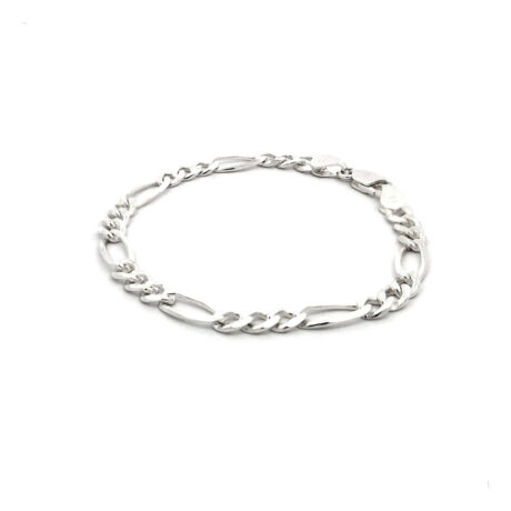 Esclava Pulsera Figaro Plata .925 Hombre Agálea