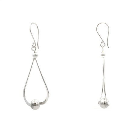 Aretes Largos De Plata .925 Gota Colgante Mujer Agálea