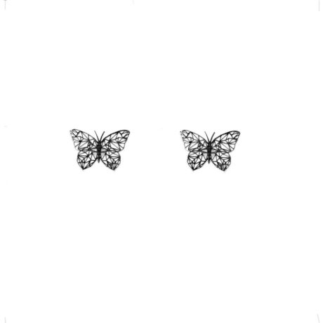Broquel De Plata Ley 925 Mariposa Origami Mujer Niña Agálea