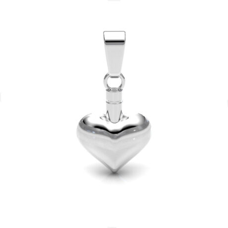 Dije Perfumero Urna Para Ceniza Cremación Plata 925 Agálea Color Corazón Estilizado