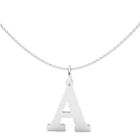 Collar Dije Letras Iniciales Plata 925 De 45 Cm Mujer Agálea