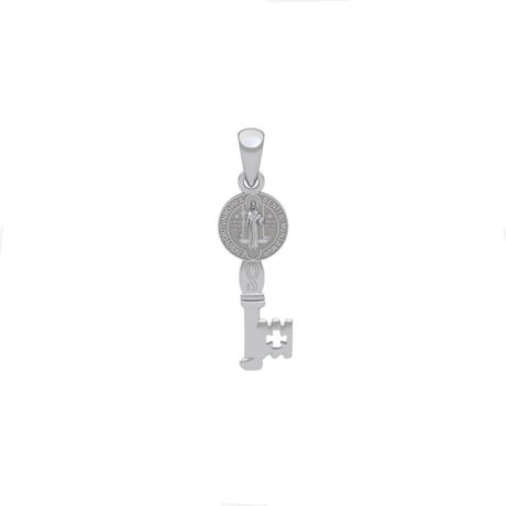 Dije Llave San Benito De Plata .925 Agálea Joyería Plateado