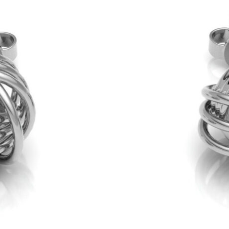 Broquel De Plata .925 Nudo Abierto Mujer Agálea Joyería
