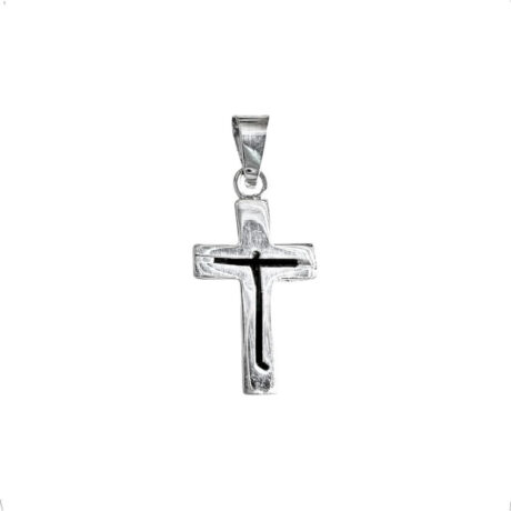 Dije Cruz Chica Plata 925 Cristo Clásica Hombre Mujer Agálea Plateado