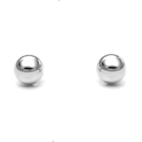 Broquel De Plata .925 Media Bola De 10mm Para Mujer Agálea