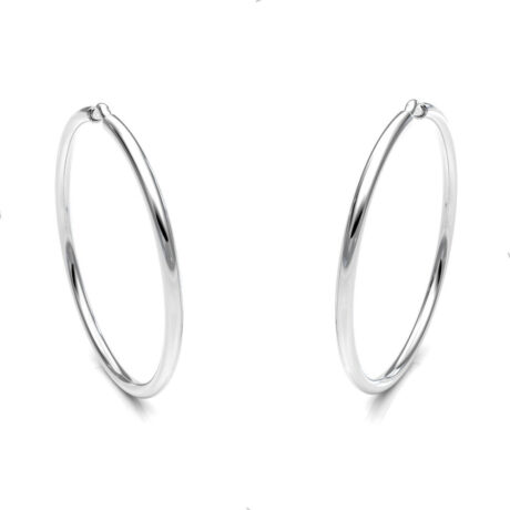 Aretes Arracadas De Plata 925 Redonda 3.5 Cm Agálea Joyería