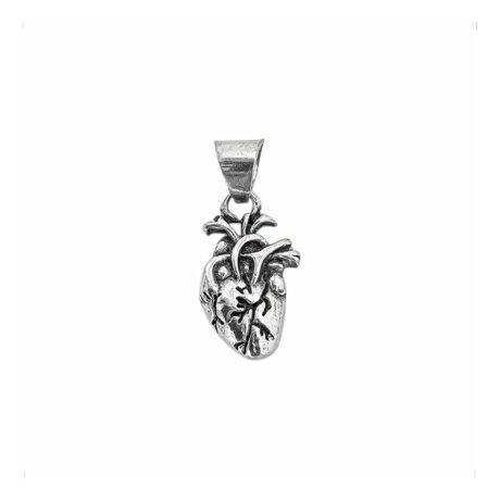 Dije De Plata Ley .925 Corazón Real Mujer Hombre Agálea Plateado