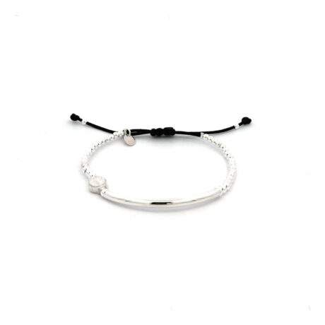 Pulsera Plata 925 Dije San Benito Bolitas Ajustable Agálea Largo 15 Cm