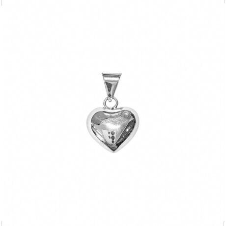 Dije Llamador De Angel Corazón De Plata .925 Agálea Mujer Plateado