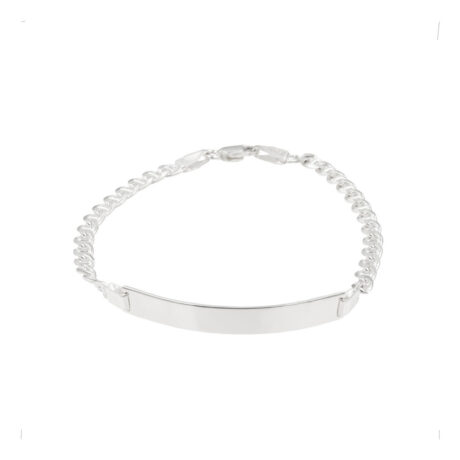 Esclava Pulsera Gucci Plata .925 Placa Lisa Hombre Agálea Diámetro 0 Mm Largo 21 Cm
