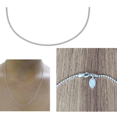 Cadena De Plata Ley .925 De 50 Cm Diamantada Agálea Joyería