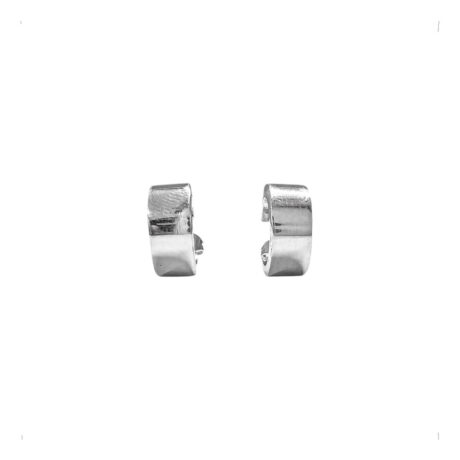 Aretes Arracadas De Plata 925 Redonda Cartoneada Lisa Agálea