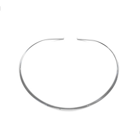 Collar Gargantilla De Plata .925 Ovalada Plana Mujer Agálea Color Plateado