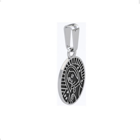 Medalla Virgen De Guadalupe De Plata Solida Ley 925 Agálea Plateado