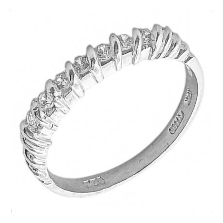 Anillo De Plata .925 Circonias Blancas Cristal Agálea Mujer Plateado 5
