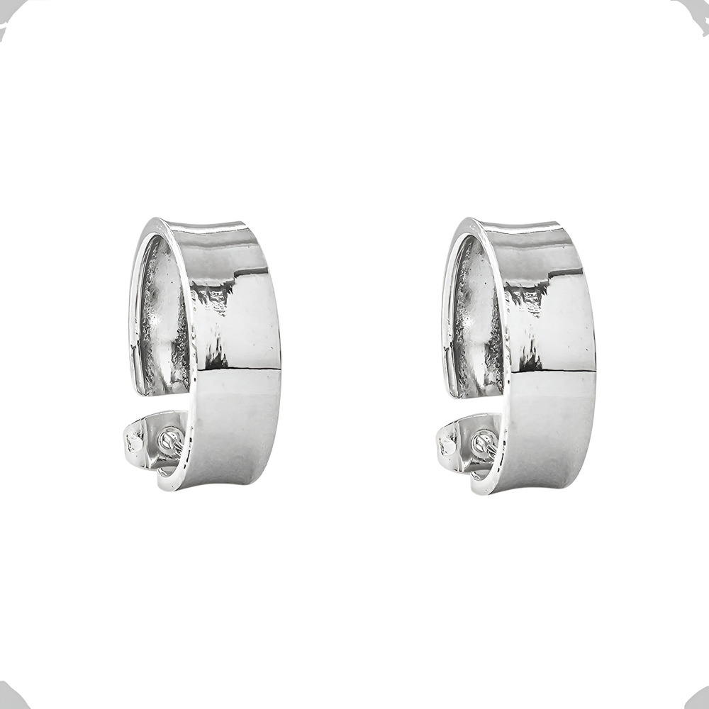 Aretes Arracadas De Plata 925 Lisa Mujer Agálea - Image 2