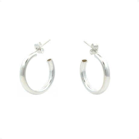 Aretes Arracadas De Plata 925 Redondas 2 Cm Mujer Agálea