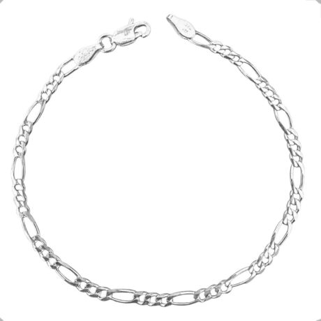 Pulsera Esclava De Plata 925 Figaro Mujer Hombre Agálea 20 Cm 20 Cm