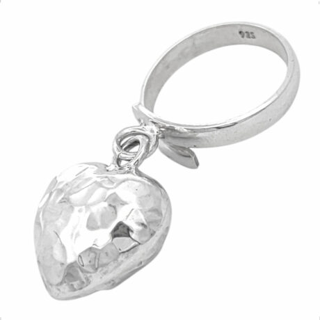 Anillo De Plata 925 Corazón Colgante Ajustable Agálea Mujer Plateado Unitalla