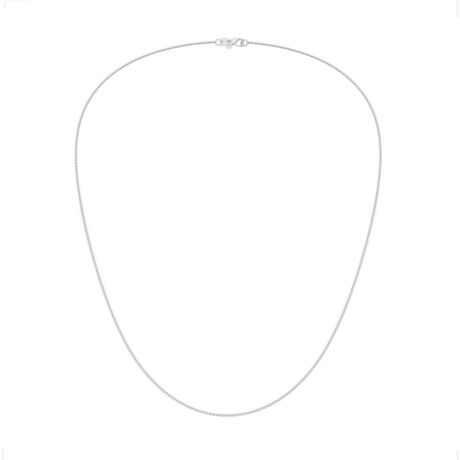 Cadena De Plata 925 Bolita Diamantada 45 Cm Agálea Joyería Color Plateado