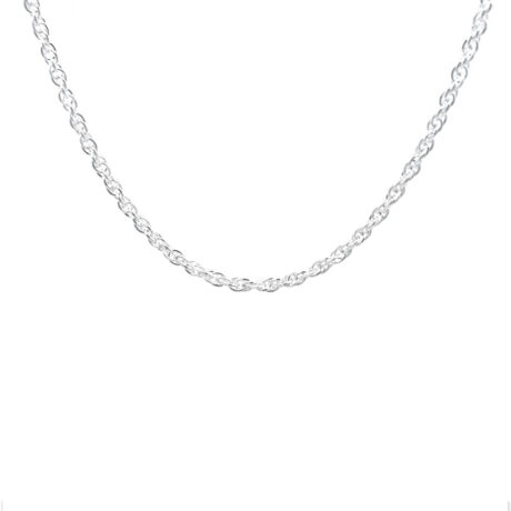 Cadena De Plata .925 Tejido Torzal 50 Cm Hombre Mujer Agálea Plateado