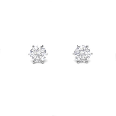 Broquel Plata 925 Uñita Zirconia Contrabola Bebe Niña Agálea