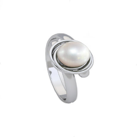 Anillo Nido Perla Ajustable De Plata .925 Agálea Color Plateado