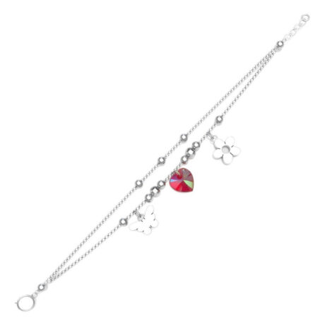 Pulsera De Plata 925 Y Swarovski Mujer Agálea Joyeria 0 Cm 18 Cm