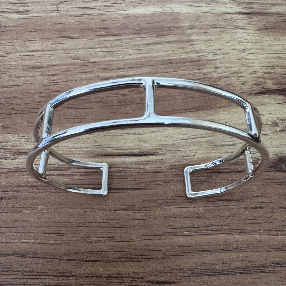 Pulsera Brazalete De Plata .925 Mujer Hombre Agálea Plateado 6 Cm 15 Cm - Image 3