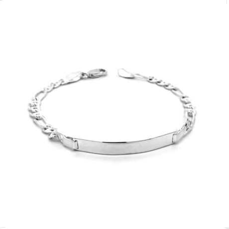 Esclava Pulsera Plata .925 Placa Lisa Hombre Mujer Agálea Color Gucci Diámetro 0   Largo 18
