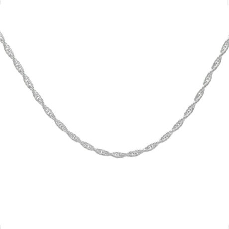 Cadena De Plata .925 Torzal 55 Cm Hombre Mujer Agálea Plateado