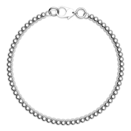 Pulsera Bolitas 3mm De Plata .925 Agálea Joyería Largo 18