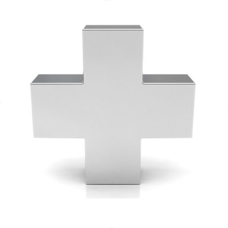 Cruz Suiza Plata .925 Con Grabado Para Caucho Hombre Agálea Plateado