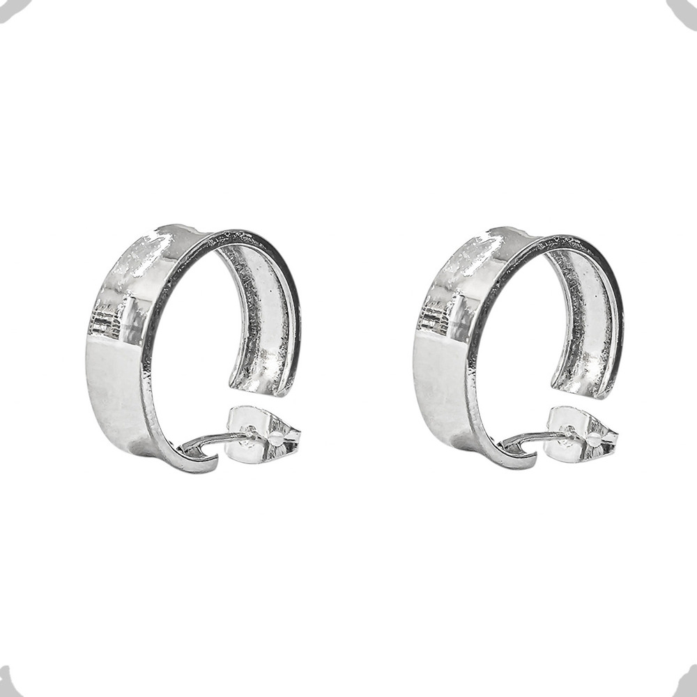 Aretes Arracadas De Plata 925 Lisa Mujer Agálea - Image 6
