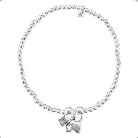 Pulsera De Plata 925 Con Dije De Perro Mascota Agalea Terrier 5 Cm 16 Cm