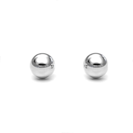 Broqueles Plata 925 Media Bolita Bola 12mm Mujer Agálea