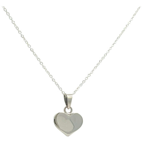 Collar De Plata 925 Con Dije Y Cadena Ancla 45cm Agálea Corazón
