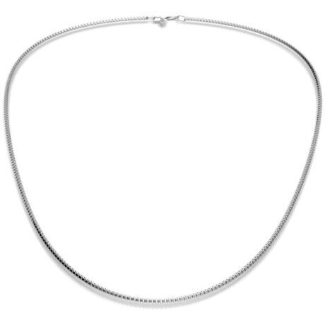 Cadena De Plata 925 Para Mujer 45cm Tipo Veneciana Agálea Color Plateado