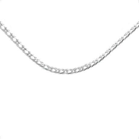 Cadena De Plata Ley 925 Doble Rombo 55cm Hombre Mujer Agálea Plateado