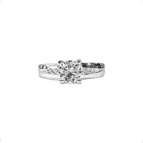 Anillo Promesa Plata .925 Circonia Blanca Agálea Mujer