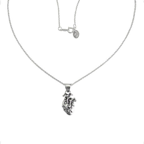 Collar De Plata .925 Dije Corazón Real Mujer Hombre Agálea Plateado