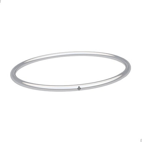 Pulsera De Plata .925 Semanario Para Mujer Aro Mediano Diámetro 67