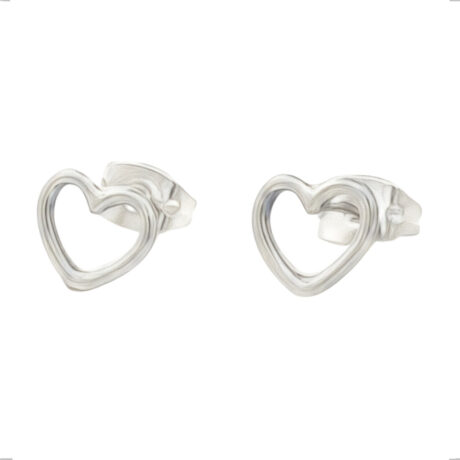 Aretes Broqueles Plata .925 Corazón Mujer Niña Agálea