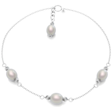 Pulsera De Plata .925 Con Perla Mujer Agálea