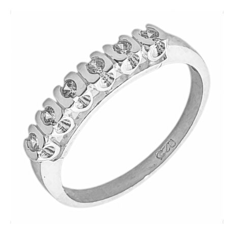 Anillo De Plata .925 con Circonias Agálea Mujer Plateado