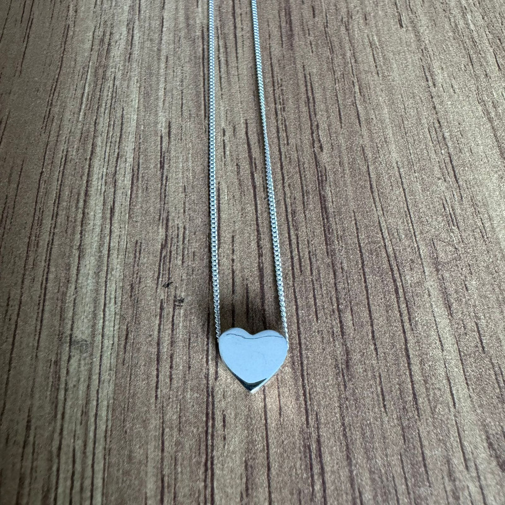 Collar Dije Corazón De Plata .925 Grabado Inicial Agálea Plateado - Image 3