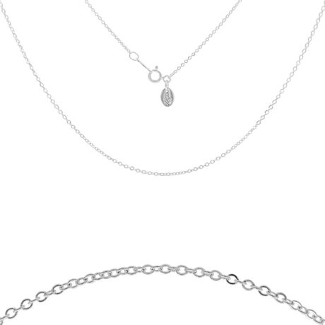 Cadena Ancla Plana 45 Cm Plata Ley .925 Agálea Joyería Color Plateado