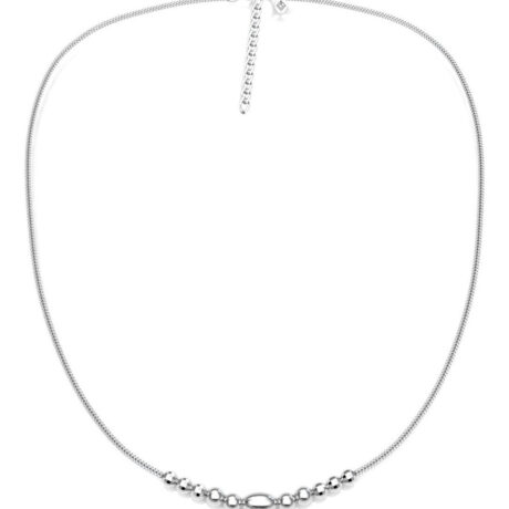 Collar Gargantilla Plata 925 Bolita Diamantada Mujer Agálea Plateado