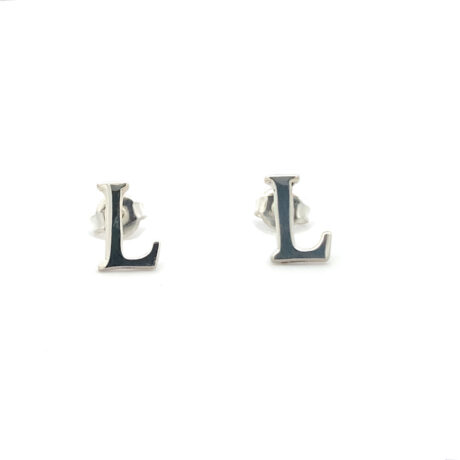 Broquel Letras Iniciales De Plata 925 Mujer Agálea